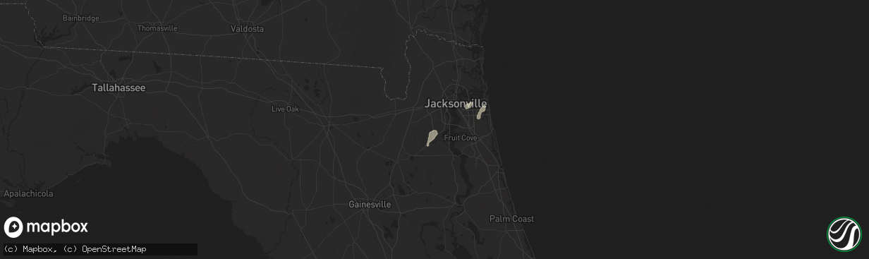 Hail map in Orange Park, FL on May 10, 2025