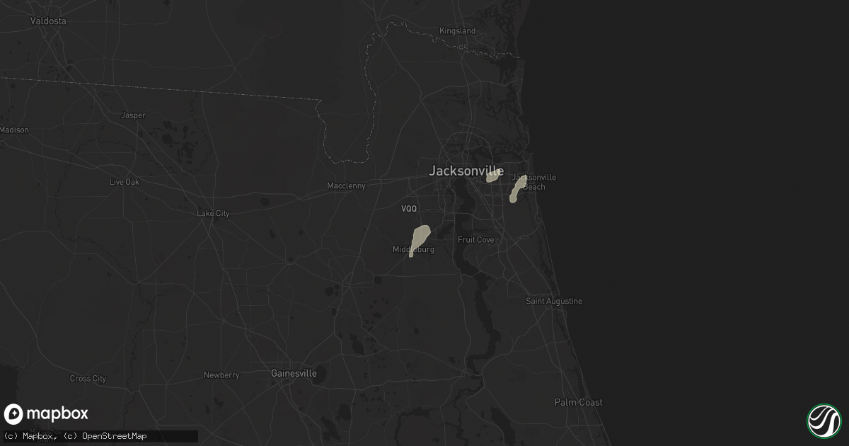 Hail map in Orange Park, FL on May 10, 2025