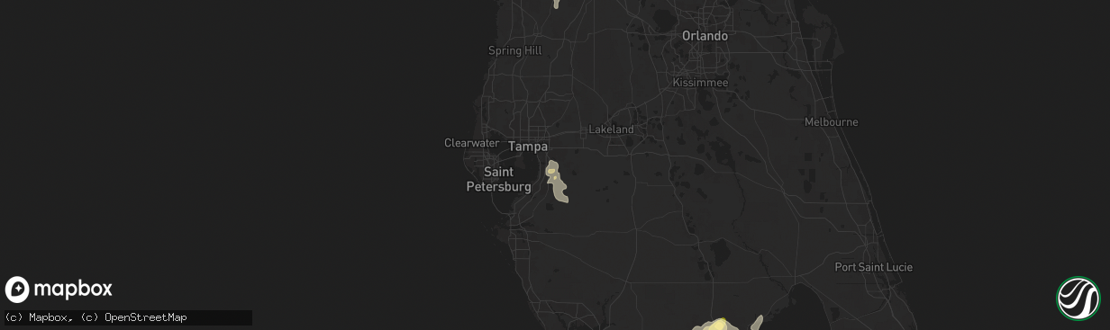 Hail map in Riverview, FL on May 10, 2025