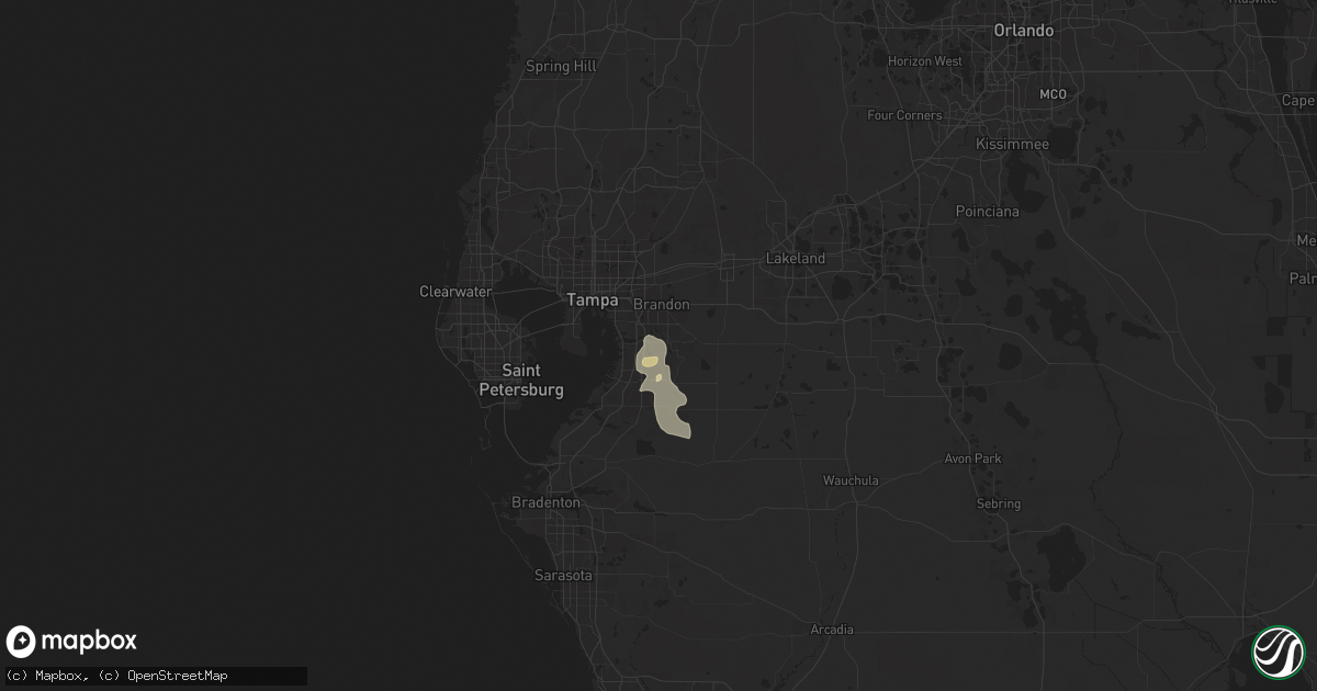 Hail map in Riverview, FL on May 10, 2025