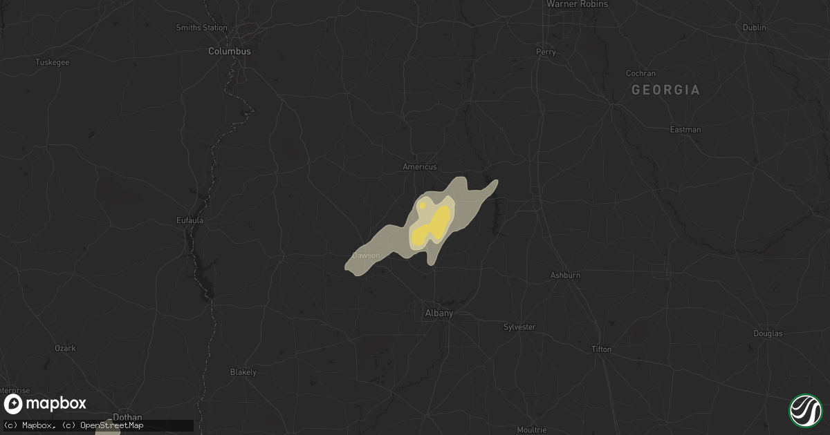 Hail map in Smithville, GA on May 10, 2025