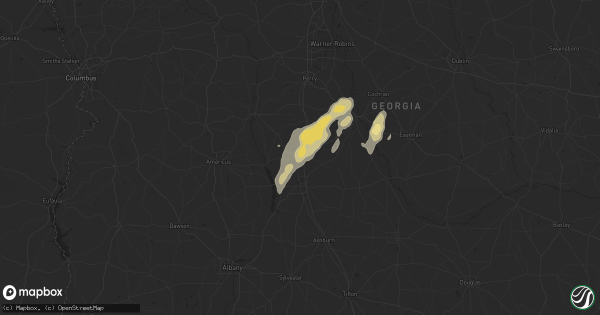 Hail map in Vienna, GA on May 10, 2025