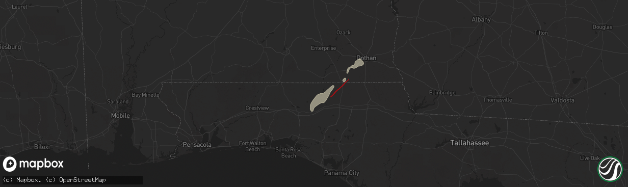 Hail map in Westville, FL on May 10, 2025