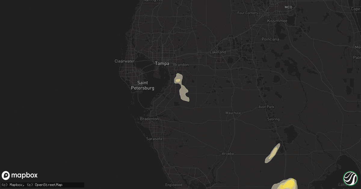 Hail map in Wimauma, FL on May 10, 2025