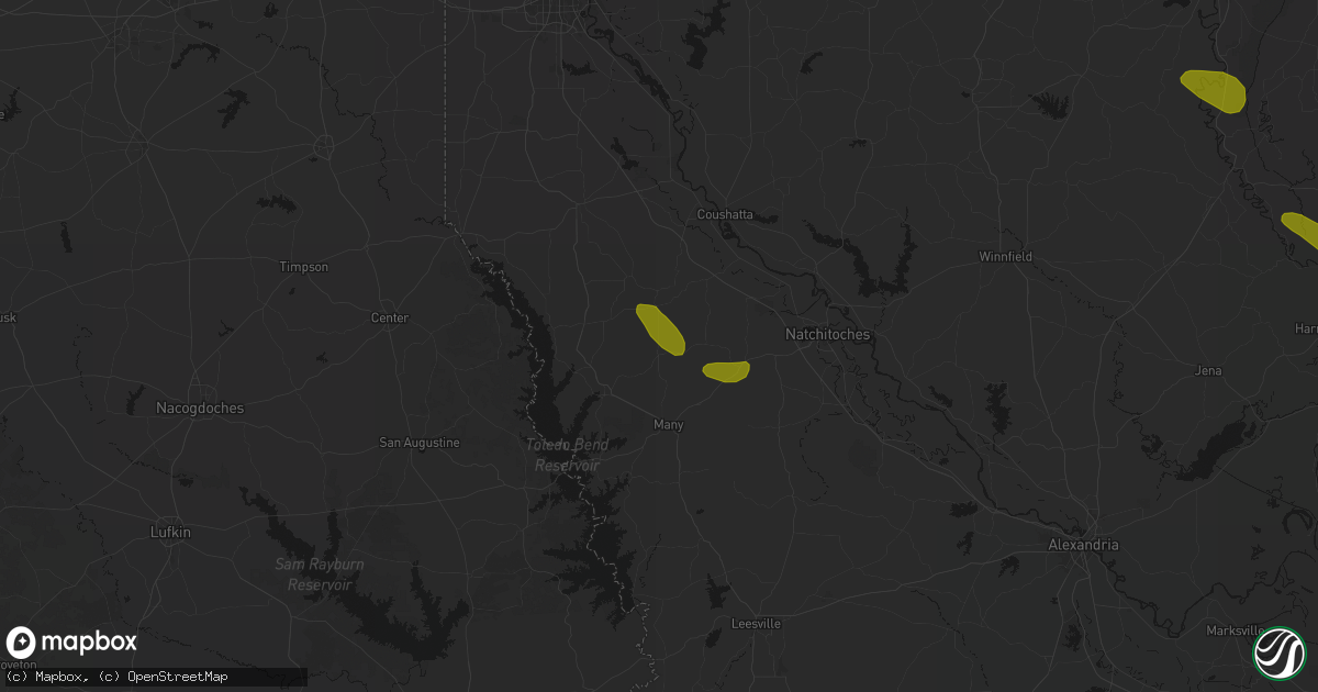 Hail map in Belmont, LA on May 10, 2026