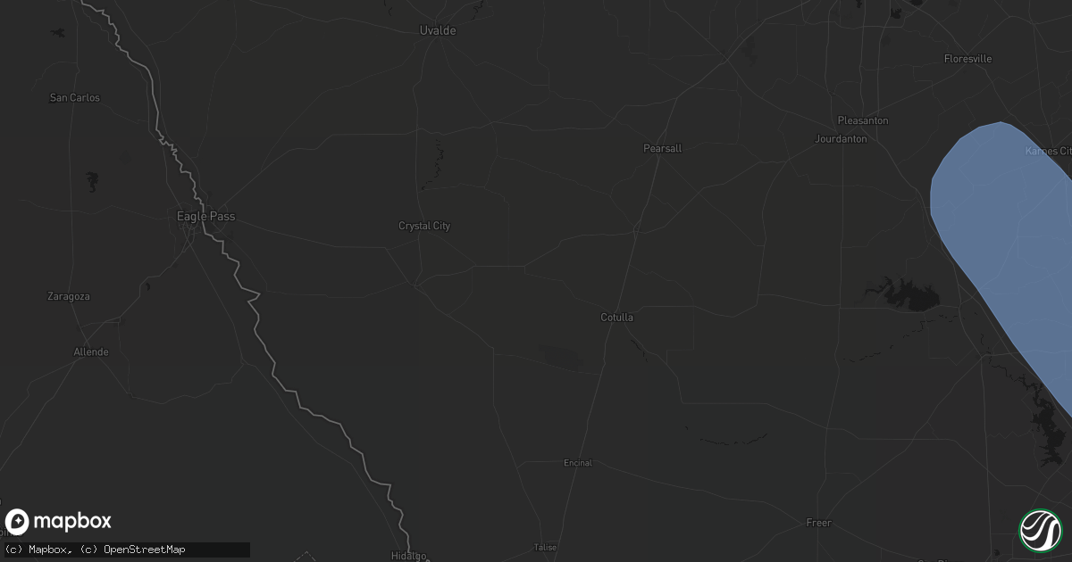Hail map in Big Wells, TX on May 10, 2026