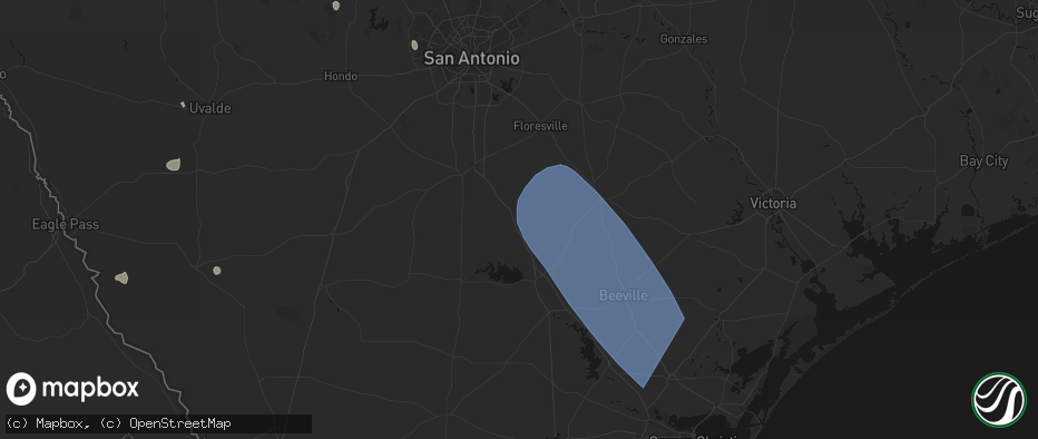 Hail map in Campbellton, TX on May 10, 2026