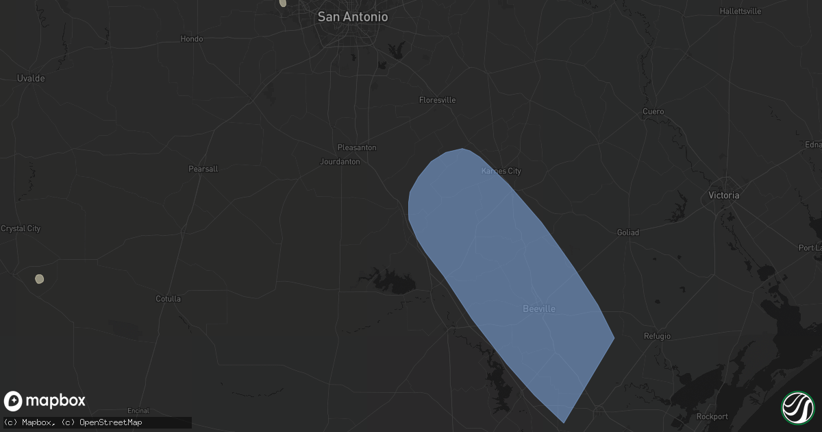 Hail map in Campbellton, TX on May 10, 2026