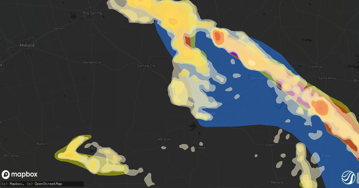Hail map in Carlsbad, TX on May 10, 2026