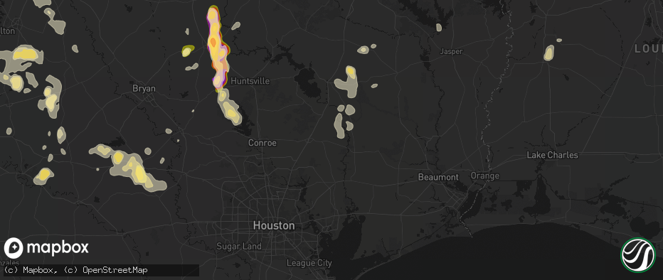Hail map in Cleveland, TX on May 10, 2026