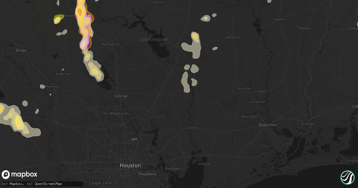 Hail map in Cleveland, TX on May 10, 2026