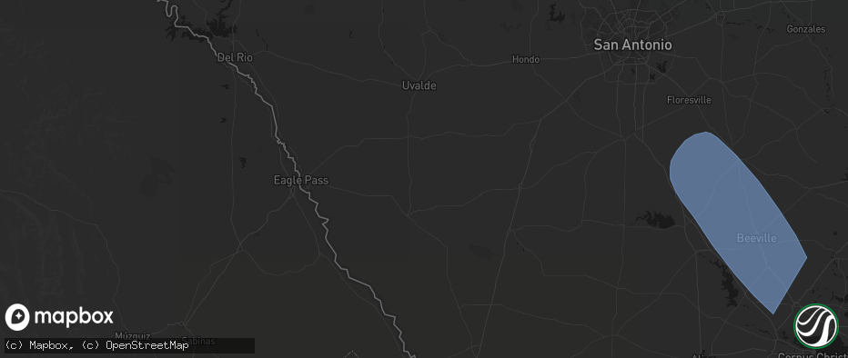 Hail map in Crystal City, TX on May 10, 2026