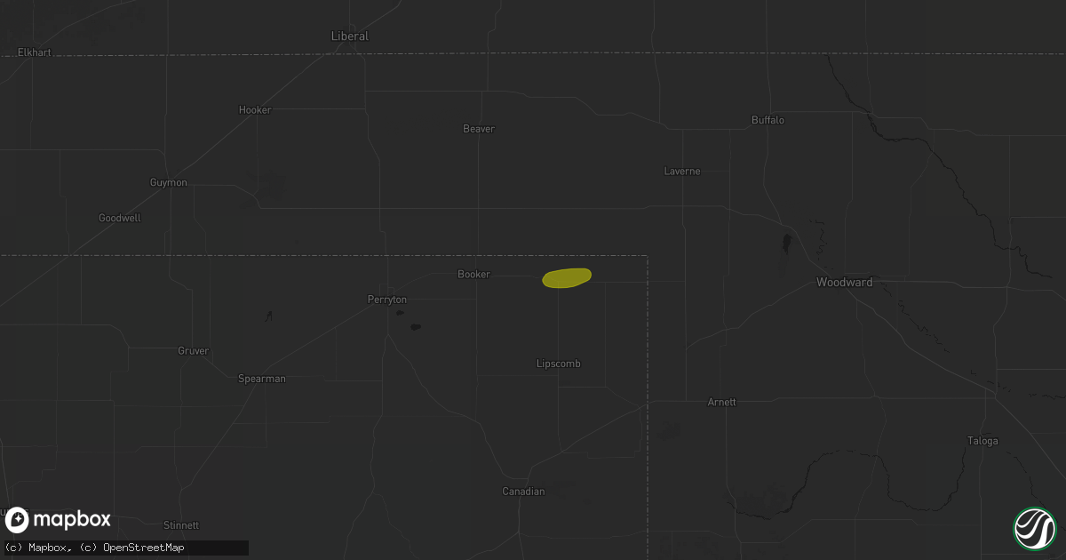 Hail map in Darrouzett, TX on May 10, 2026