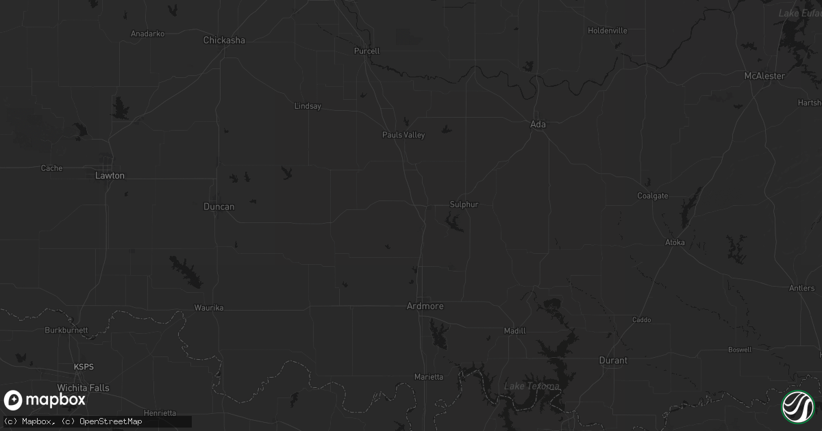 Hail map in Davis, OK on May 10, 2026