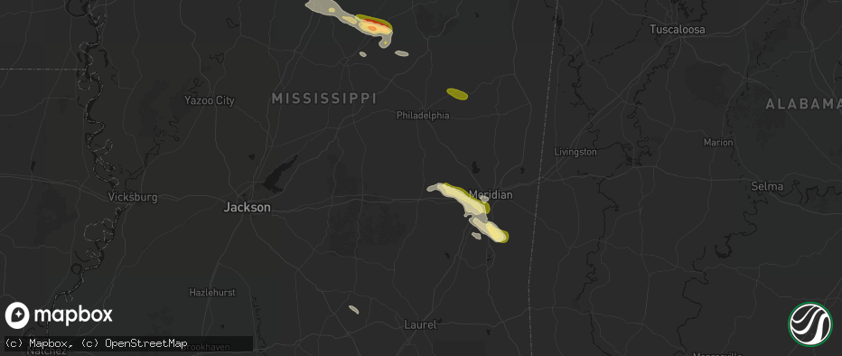 Hail map in Decatur, MS on May 10, 2026