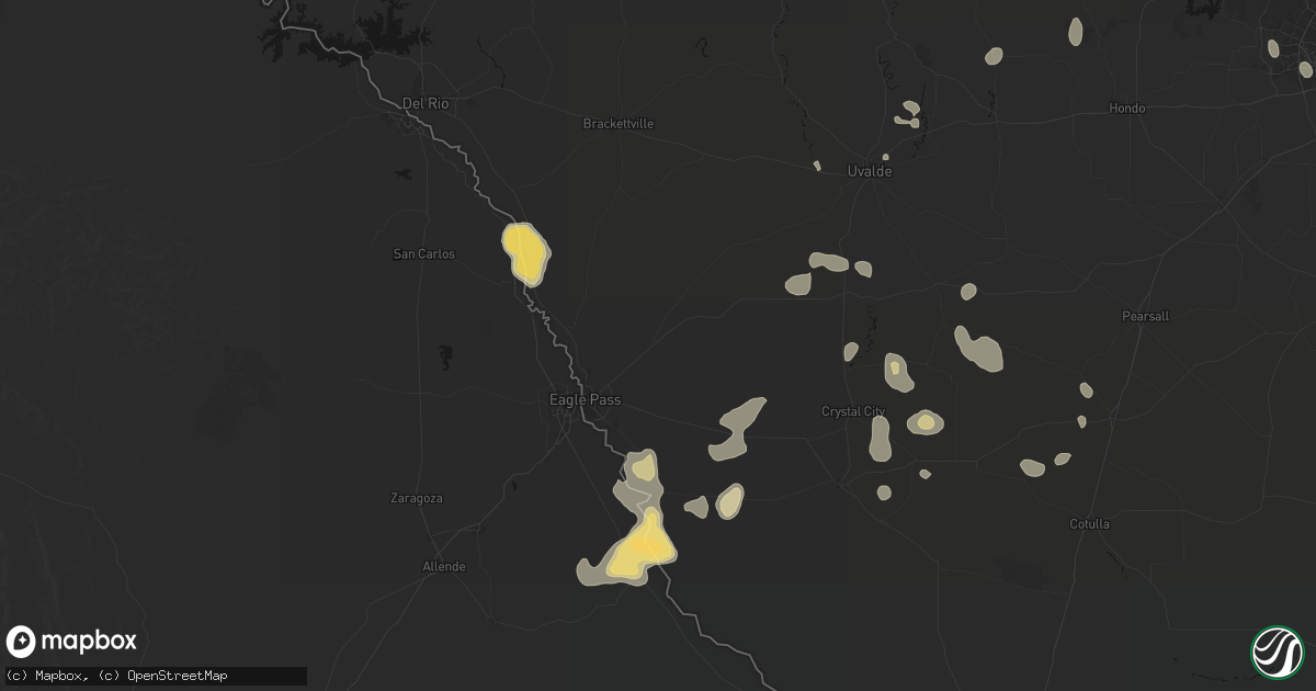 Hail map in Eagle Pass, TX on May 10, 2026
