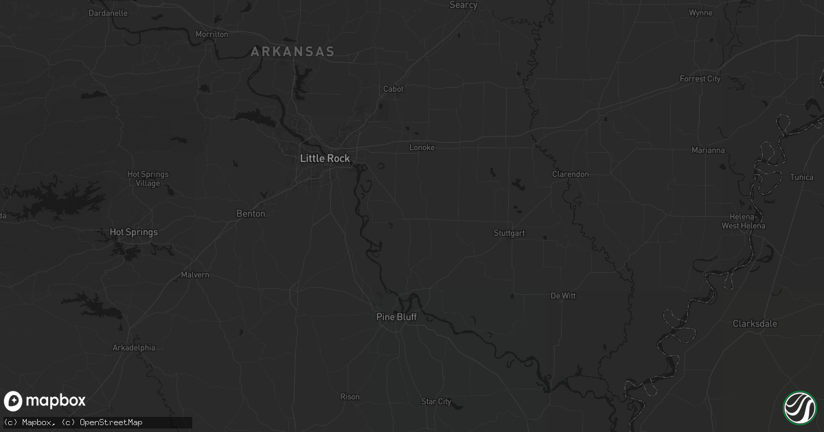 Hail map in England, AR on May 10, 2026