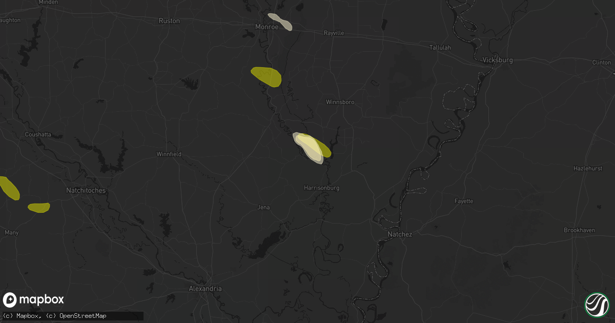 Hail map in Enterprise, LA on May 10, 2026
