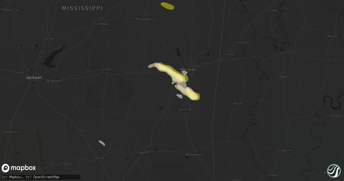 Hail map in Enterprise, MS on May 10, 2026