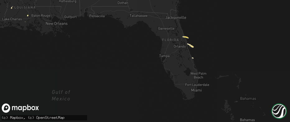 Hail map in Florida on May 10, 2026