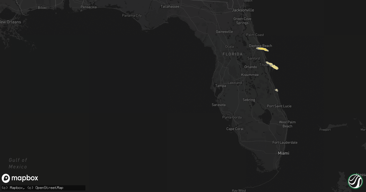Hail map in Florida on May 10, 2026