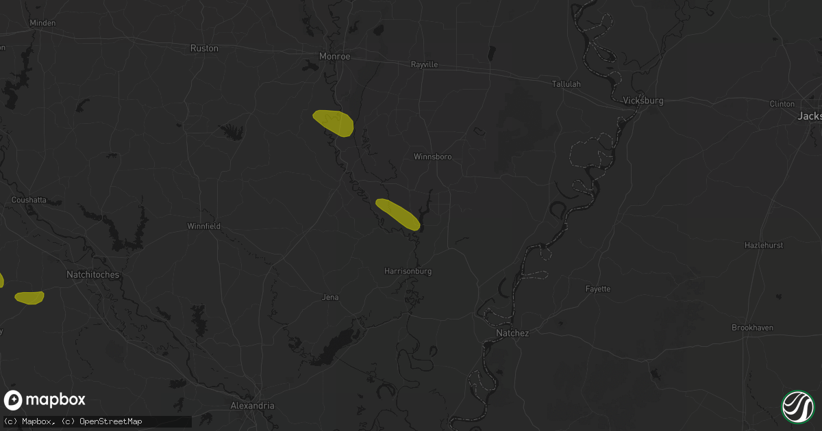 Hail map in Fort Necessity, LA on May 10, 2026