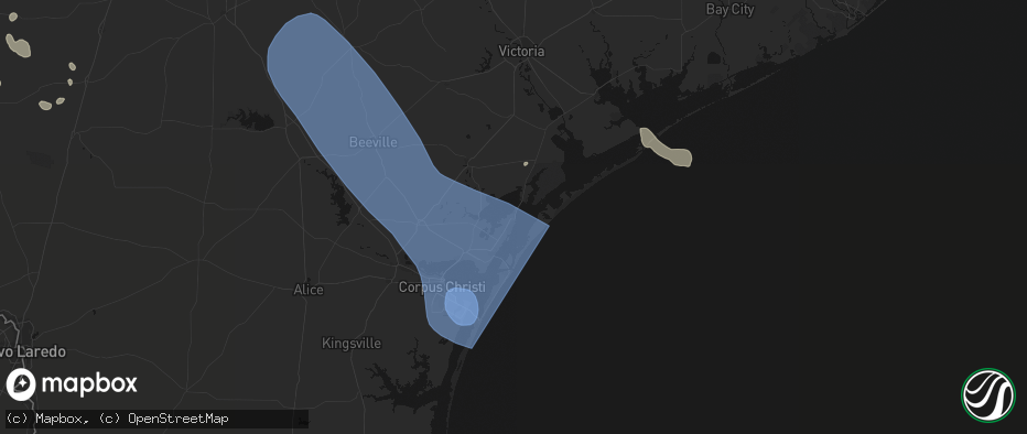 Hail map in Fulton, TX on May 10, 2026