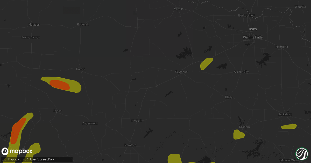 Hail map in Goree, TX on May 10, 2026