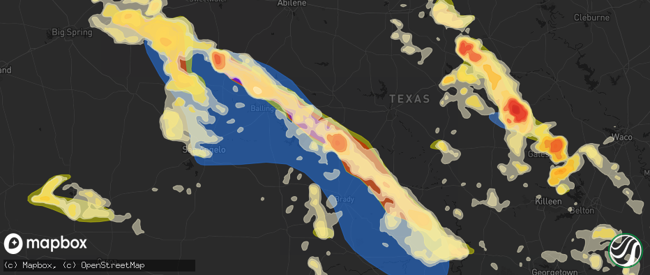 Hail map in Gouldbusk, TX on May 10, 2026