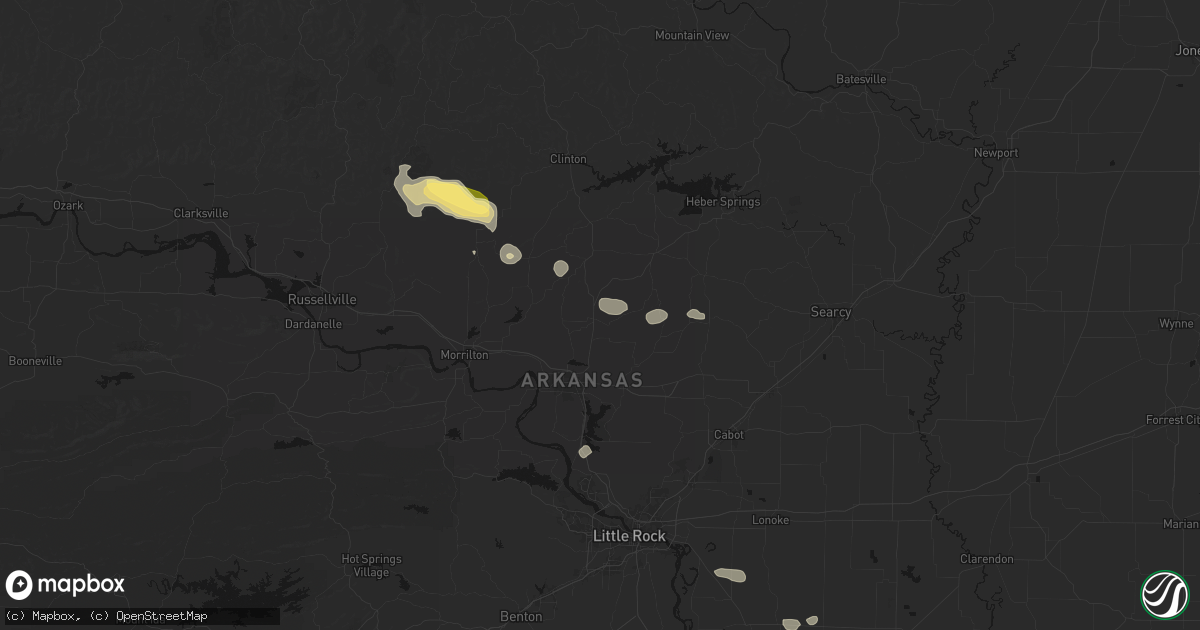 Hail map in Greenbrier, AR on May 10, 2026
