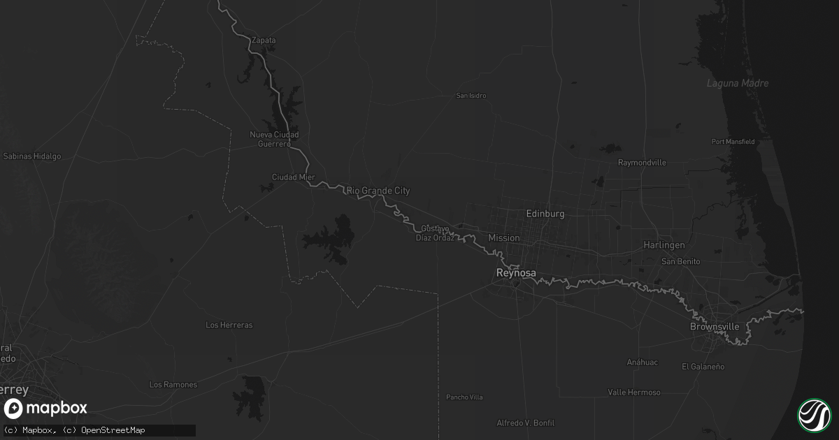 Hail map in Grulla, TX on May 10, 2026