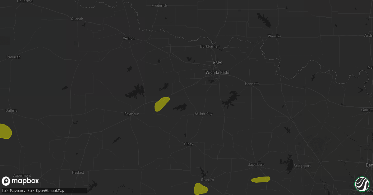 Hail map in Holliday, TX on May 10, 2026
