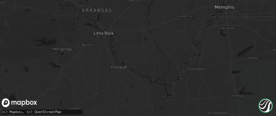 Hail map in Humphrey, AR on May 10, 2026