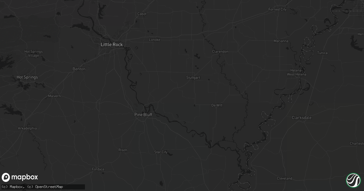Hail map in Humphrey, AR on May 10, 2026