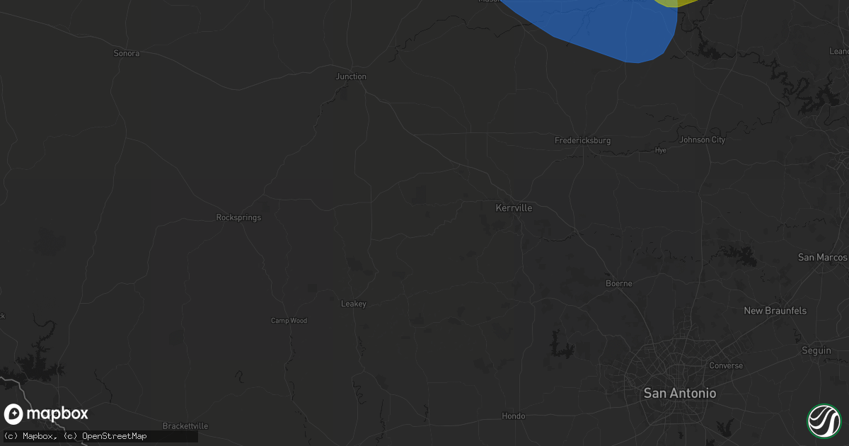 Hail map in Hunt, TX on May 10, 2026