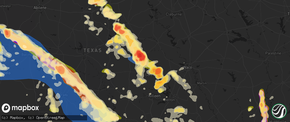 Hail map in Jonesboro, TX on May 10, 2026