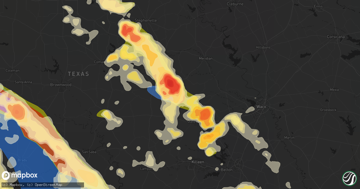 Hail map in Jonesboro, TX on May 10, 2026