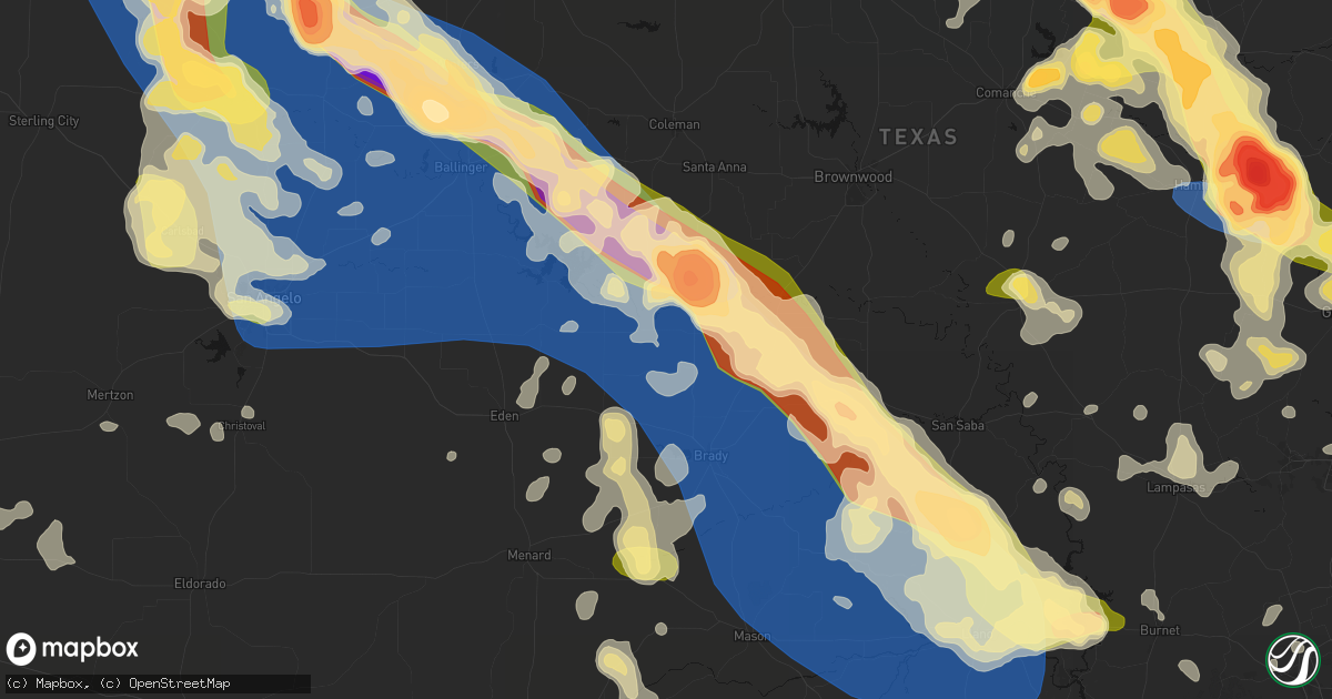 Hail map in Lohn, TX on May 10, 2026