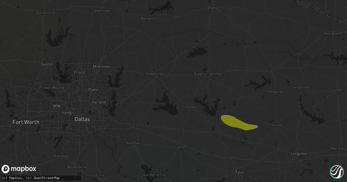 Hail map in Lone Oak, TX on May 10, 2026