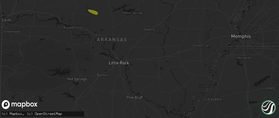 Hail map in Lonoke, AR on May 10, 2026