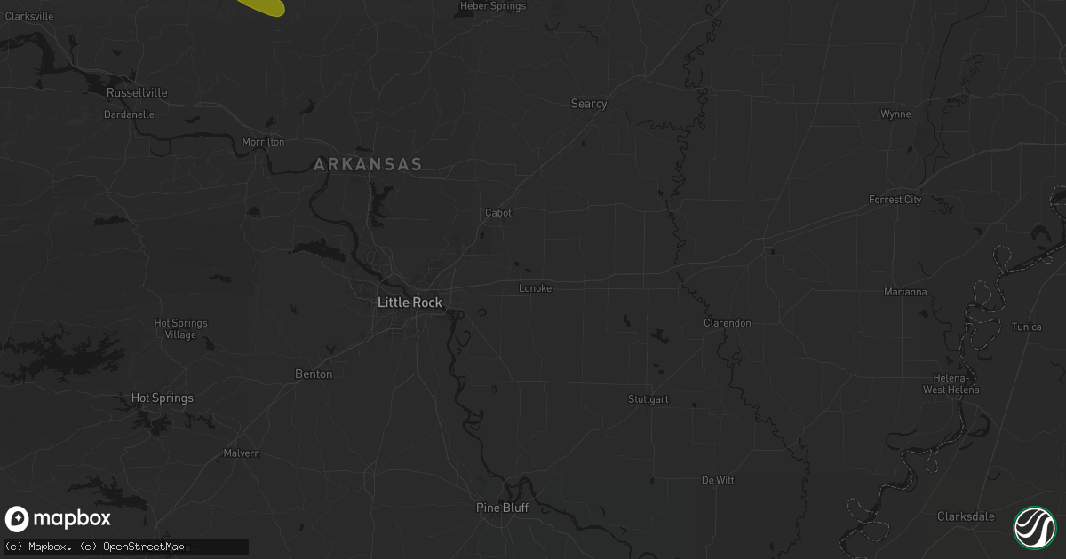 Hail map in Lonoke, AR on May 10, 2026
