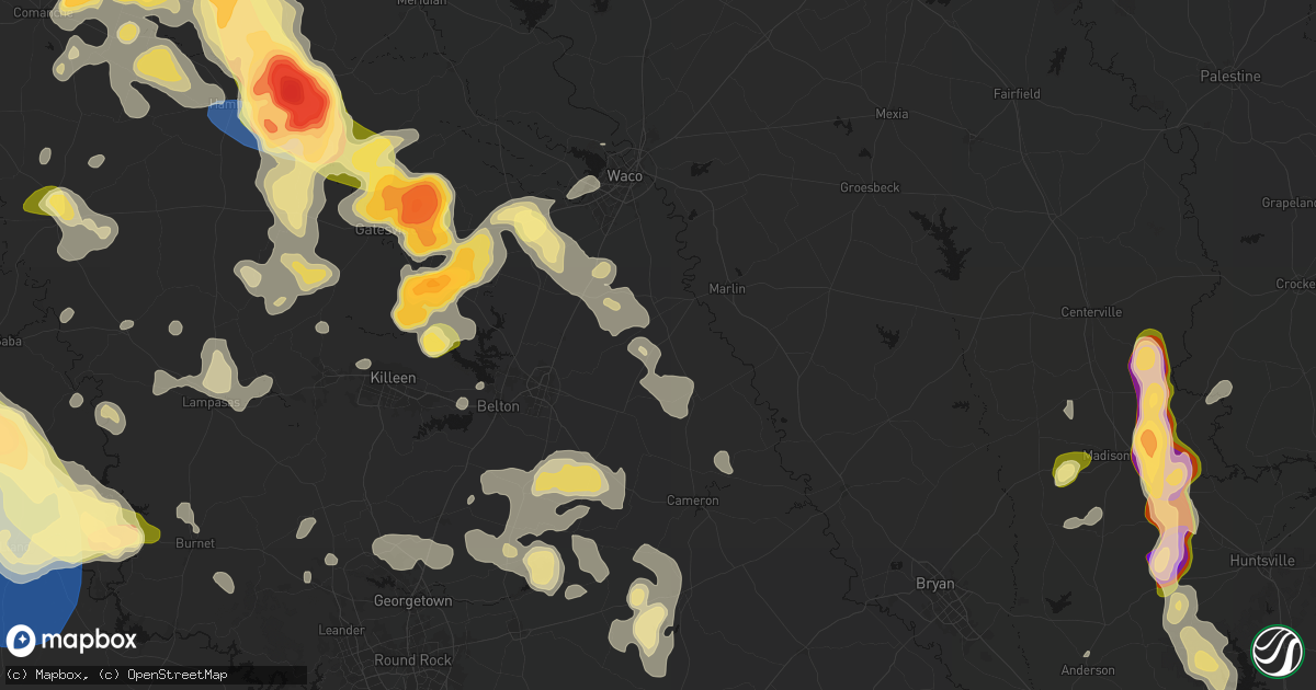 Hail map in Lott, TX on May 10, 2026