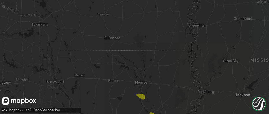 Hail map in Marion, LA on May 10, 2026