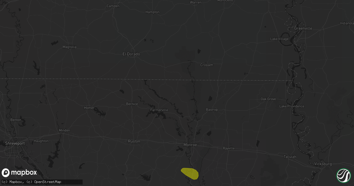 Hail map in Marion, LA on May 10, 2026