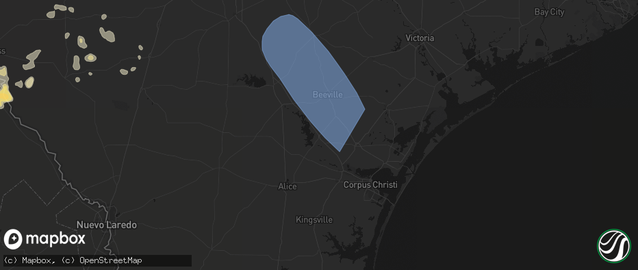 Hail map in Mathis, TX on May 10, 2026