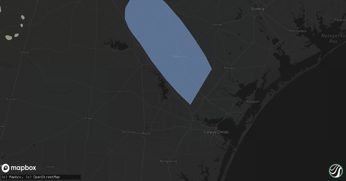 Hail map in Mathis, TX on May 10, 2026