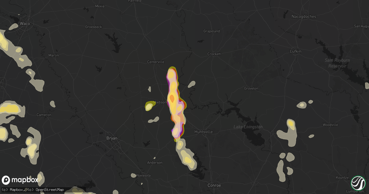 Hail map in Midway, TX on May 10, 2026