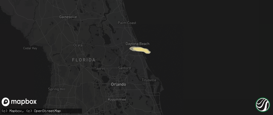 Hail map in New Smyrna Beach, FL on May 10, 2026