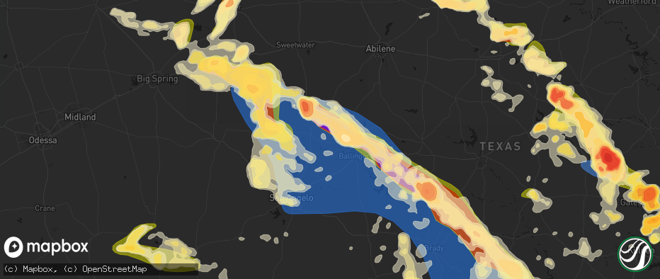Hail map in Norton, TX on May 10, 2026
