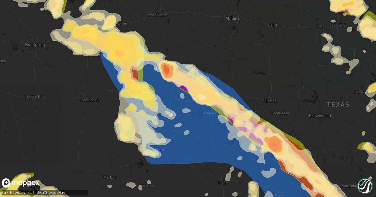 Hail map in Norton, TX on May 10, 2026